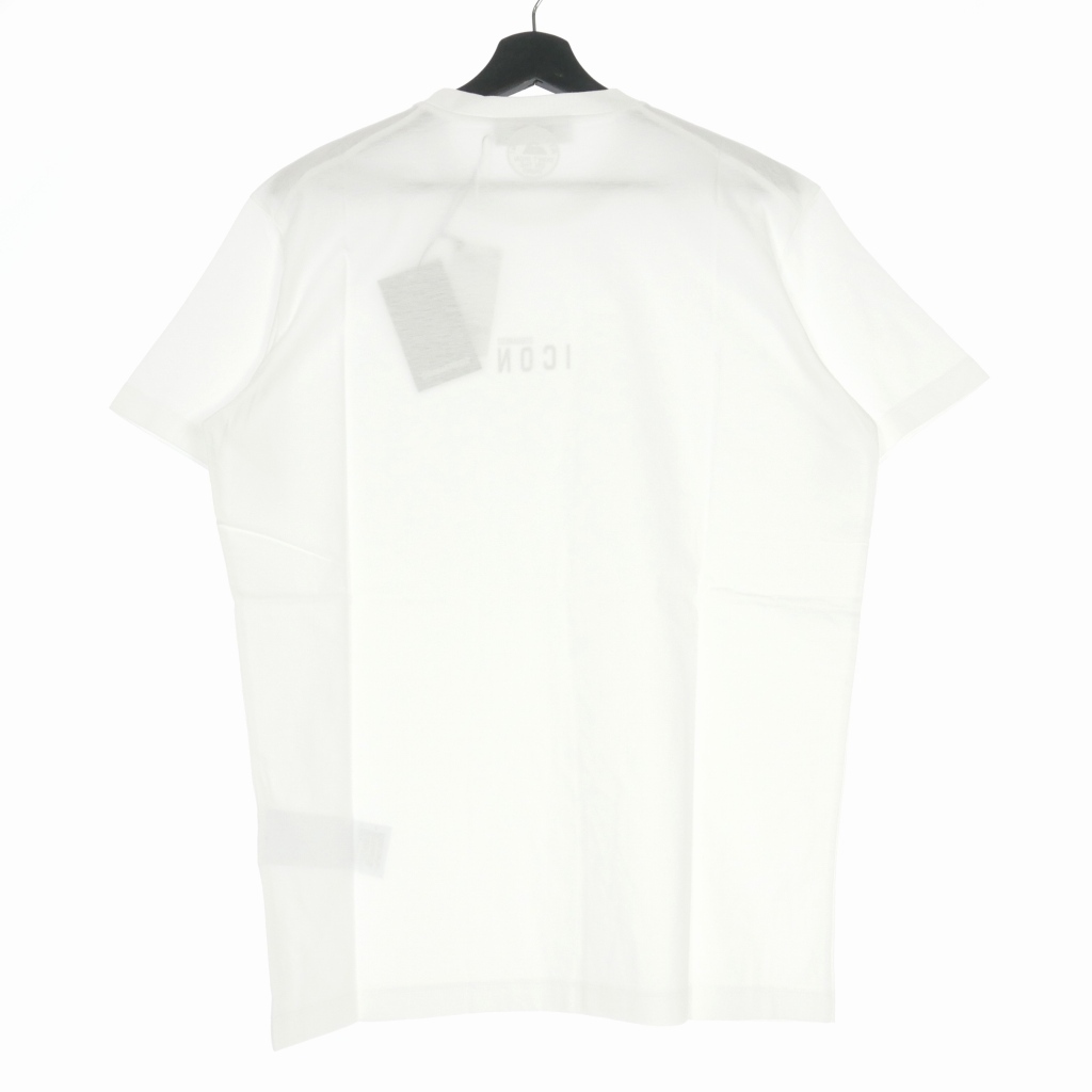 未使用品 ディースクエアード DSQUARED2 22SS Icon Mini Logo Tシャツ カットソー 半袖 M ホワイト 白 S79GC0010 国内正規 メンズの画像2