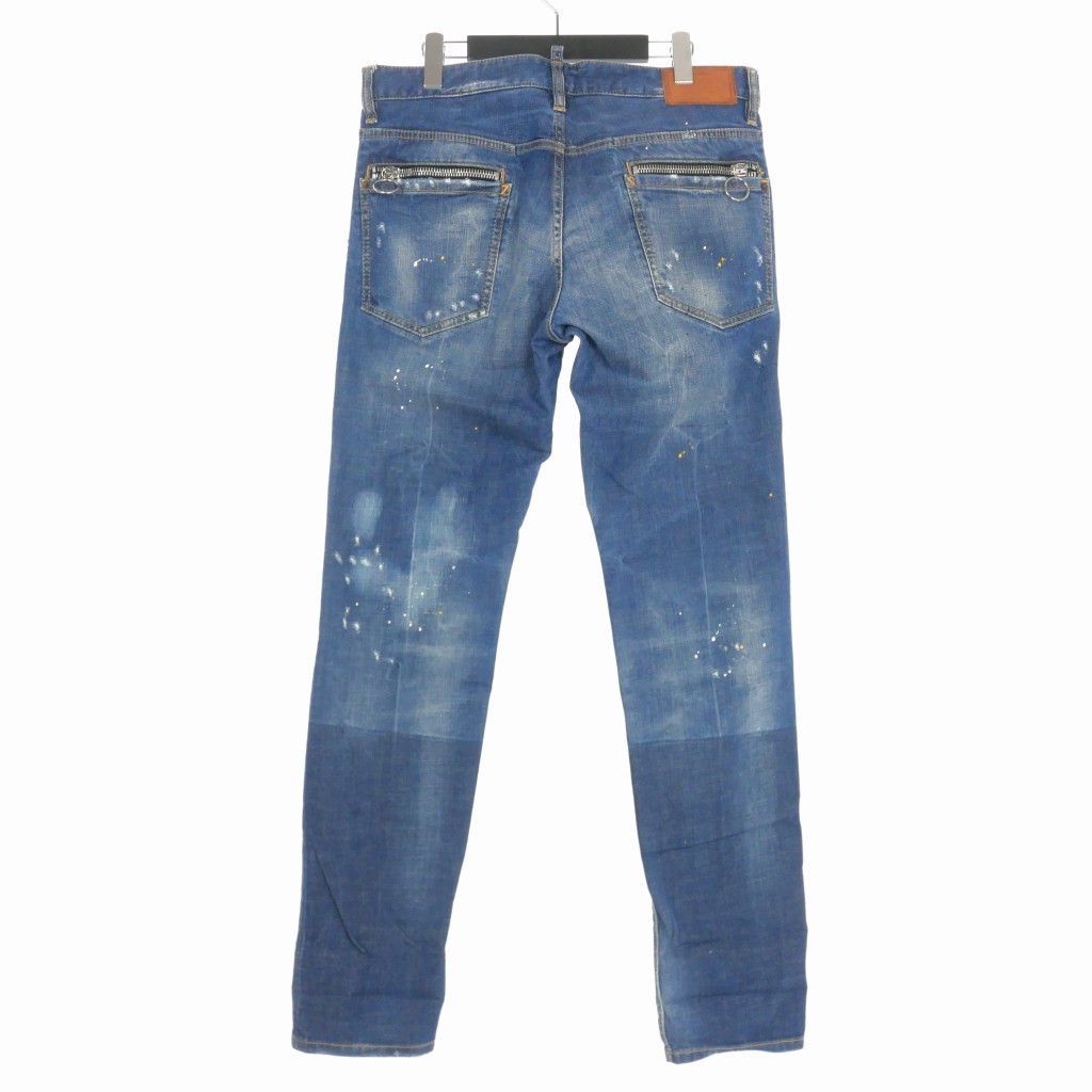  Dsquared DSQUARED2 17AW COOL GUY JEAN повреждение обработка Denim брюки джинсы 50 индиго S74LB0115 внутренний стандартный мужской 