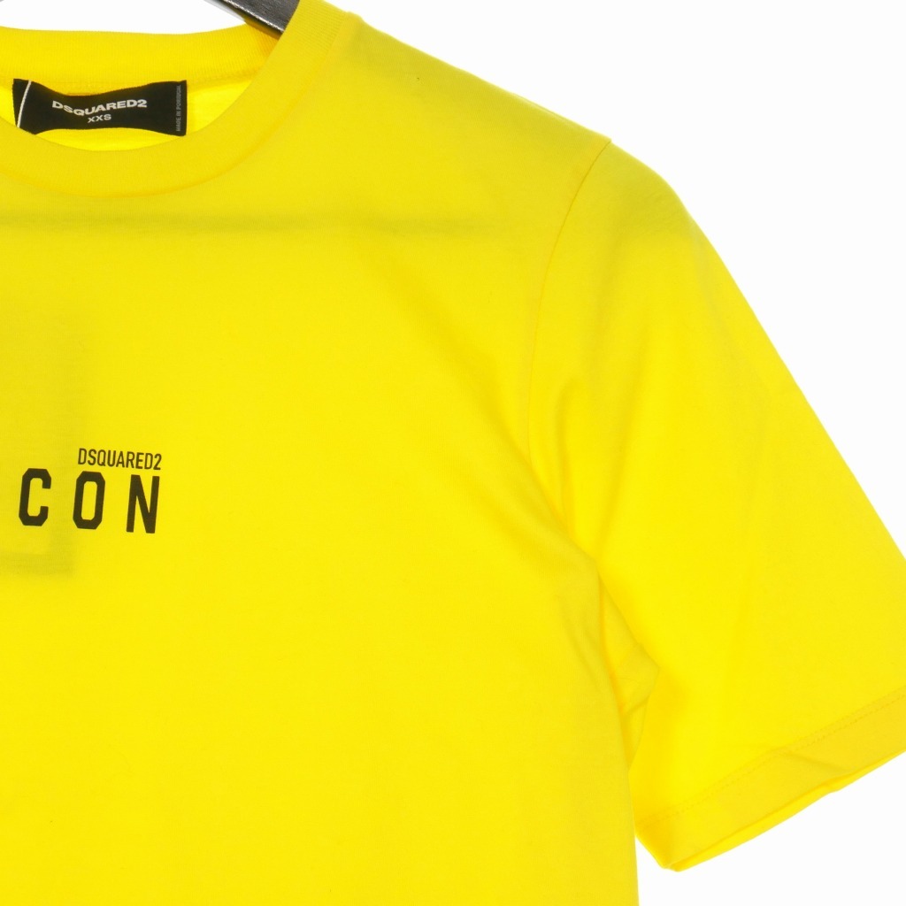 ディースクエアード DSQUARED2 21SS ICONロゴプリントTシャツ カットソー 半袖 XXS イエロー 黄 S80GC0015 国内正規 レディース_画像3