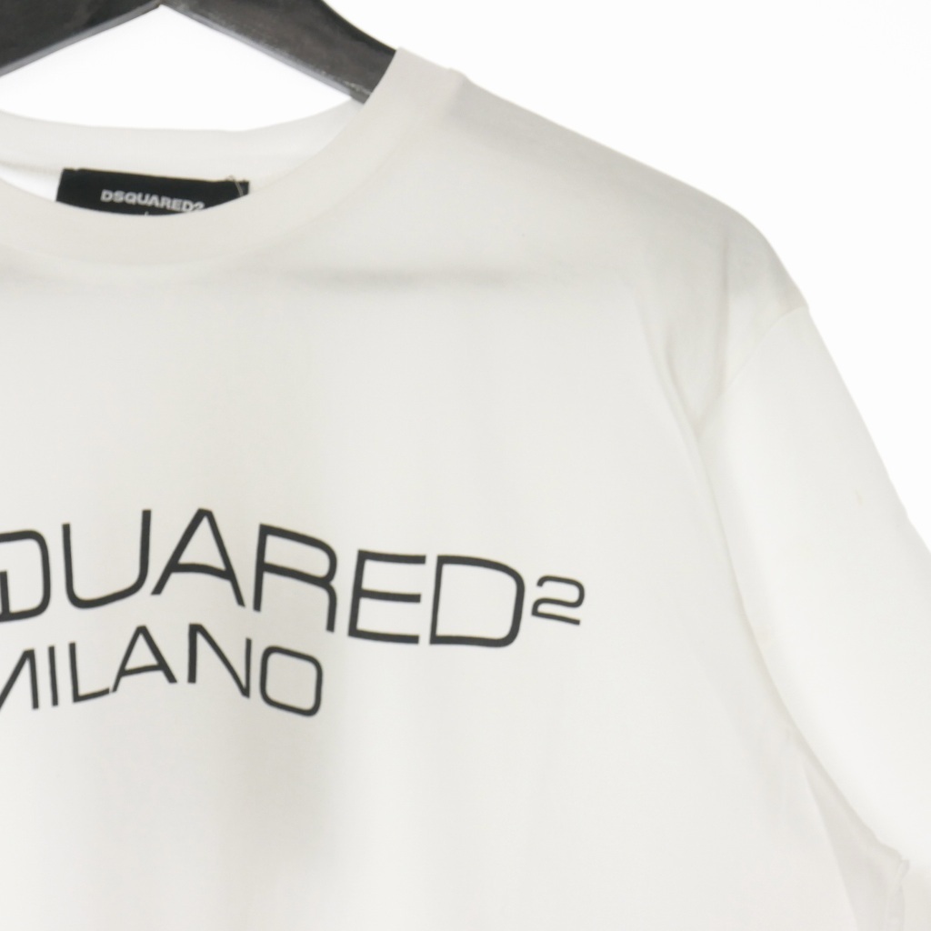 ディースクエアード DSQUARED2 20SS ロゴプリントTシャツ カットソー 半袖 L ホワイト 白 S74GD0644 国内正規 メンズの画像4