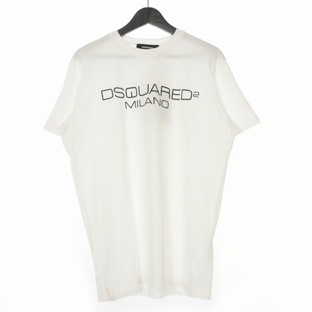 ディースクエアード DSQUARED2 20SS ロゴプリントTシャツ カットソー 半袖 L ホワイト 白 S74GD0644 国内正規 メンズの画像1