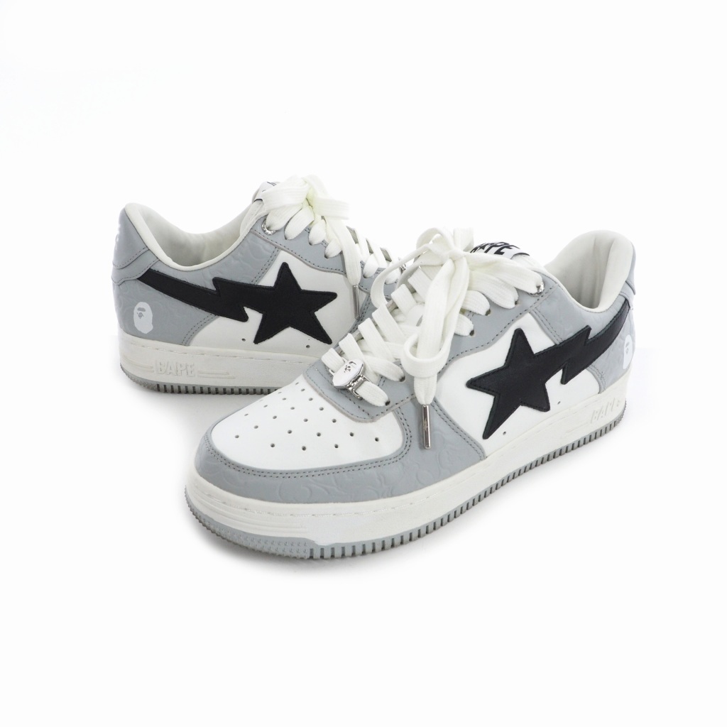 アベイシングエイプ A BATHING APE BAPE STA ABC Camo Black ベイプスタ ABC カモ スニーカー 27.5cm ホワイト グレー 1H70191002 メンズの画像1