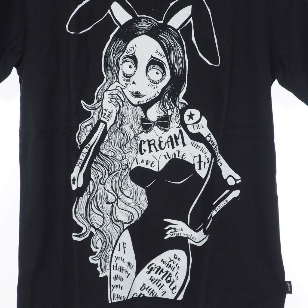  unused goods gram glamb Zombie lady Tzombireti print T-shirt cut and sewn short sleeves 1 black black men's 