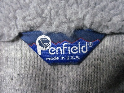 ペンフィールド Penfield ボアフリースジャケット ジップアップ USA製 グレー M メンズ_画像3