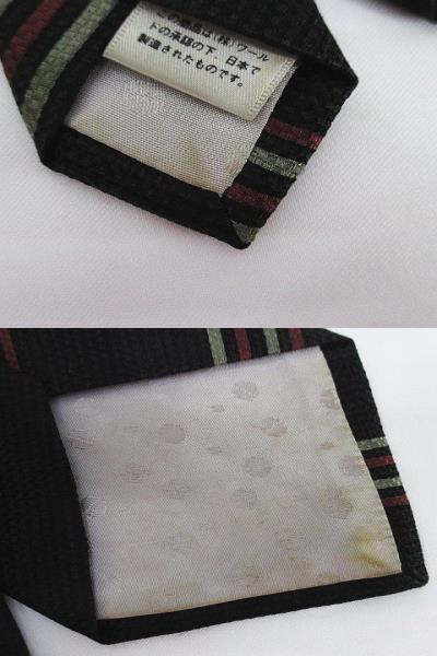 タケオキクチ TAKEO KIKUCHI ネクタイ 2本セットシルク 絹 レギュラータイ ブラック 黒 総柄 日本製 服飾小物 メンズの画像9