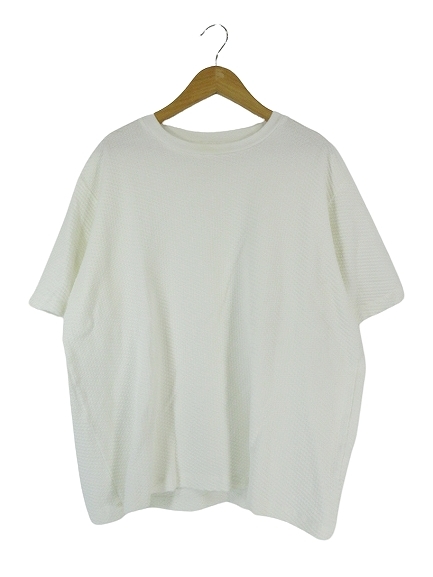 エディフィス EDIFICE Tシャツ 丸首 半袖 無地 シンプル コットン ホワイト 白 QQQ メンズ_画像1