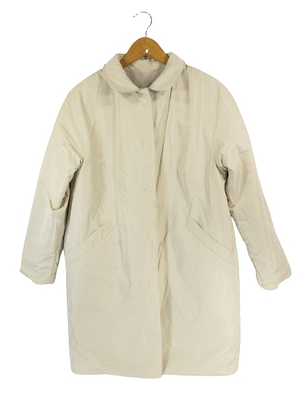 duklaseDoCLASSEduklase reversible wool cashmere . cotton inside coat L size ivory QQQ lady's 