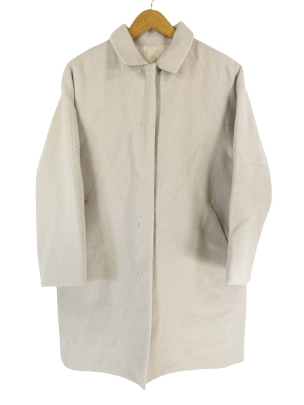 duklaseDoCLASSEduklase reversible wool cashmere . cotton inside coat L size ivory QQQ lady's 