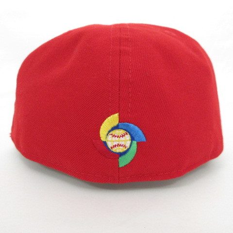 未使用品 ニューエラ NEW ERA WBC スペイン 2013 WORLD BASEBALL CLASSIC FITTED CAP 帽子 キャップ 62.5cm 赤 レッド メンズ_画像3