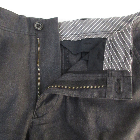  Takeo Kikuchi TAKEO KIKUCHI slacks pants tapered pants long height herringbone pattern 2 charcoal gray /FF12 men's 