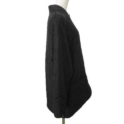  Salvatore Ferragamo Salvatore Ferragamo quilting coat jacket blouson lining total pattern M black black #GY09 lady's 