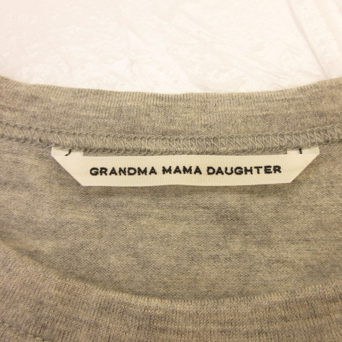 グランマママドーター GRANDMA MAMA DAUGHTER カットソー Tシャツ 長袖 グレー 0 *T852 レディース_画像3