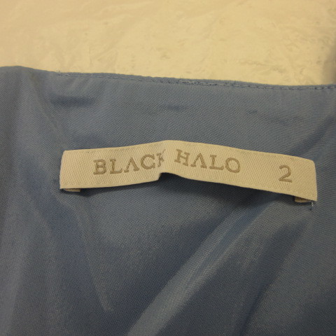 ブラックハロー BLACK HALO ミニワンピース ドレス タイト 青 2 *T659 レディース_画像3