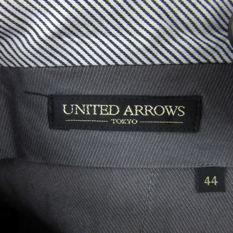 ユナイテッドアローズ UNITED ARROWS スラックスパンツ ロング丈 無地 ウール 大きいサイズ 44 黒 ブラック /YS14 レディース_画像5