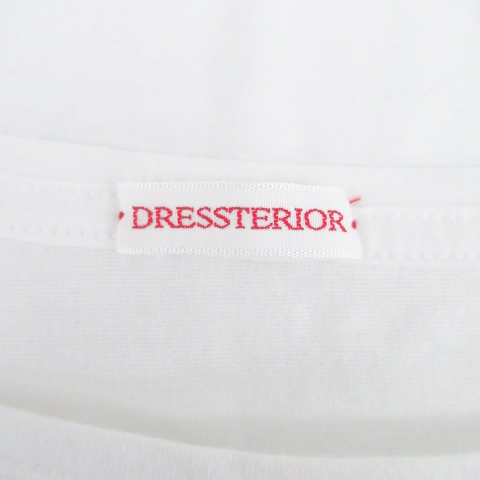 ドレステリア DRESSTERIOR Tシャツ カットソー ラウンドネック 半袖 無地 オフホワイト /HO37 レディース_画像4