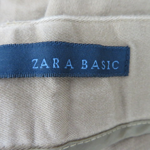 ザラ ベーシック ZARA BASIC チノパンツ テーパードパンツ アンクル丈 ロールアップ 無地 36 ベージュ /YK9 メンズ_画像4