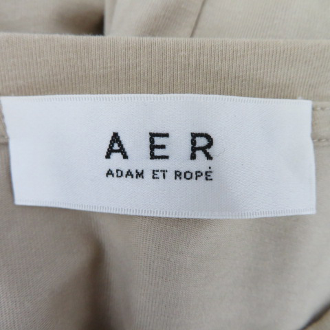 アダムエロペ Adam et Rope' Tシャツ カットソー 半袖 ラウンドネック 無地 F ベージュ /YK31 レディース_画像4