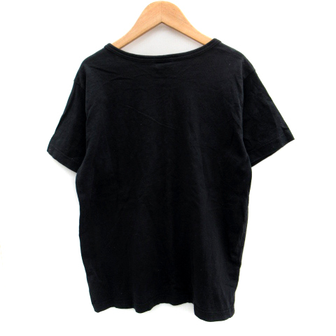 チャンピオン CHAMPION Tシャツ カットソー 半袖 ラウンドネック ロゴ刺繍 L 黒 ブラック /SM22 メンズ_画像2