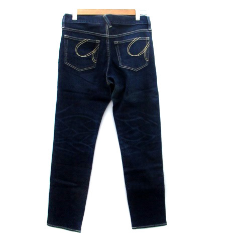  As Know As dubazas know as de base Denim pants jeans strut long height S navy blue navy /HO33 lady's 