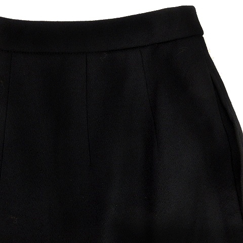  Leilian Leilian pants tapered Zip fly tuck center Press wool plain 9 black black bottoms /BT lady's 