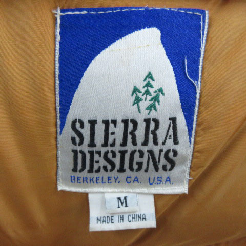  sierra design SIERRA DESIGNS down jacket beige brown group M 90s Vintage 3ps.@ tree tag large . sport ( stock ) men's 