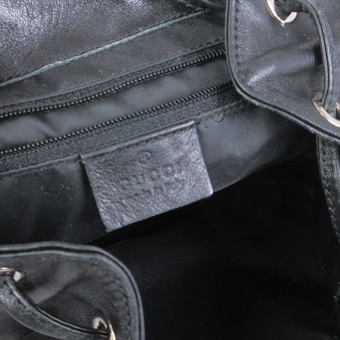 グッチ GUCCI ジャッキー ミニ リュックサック デイパック 巾着型 レザー 0030245 黒 ブラック 鞄 レディース_画像5