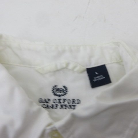 ギャップ GAP BDシャツ 半袖 白 ホワイト L EC● メンズ_画像9