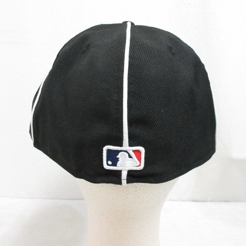 未使用品 ニューエラ NEW ERA 59FIFTY 5950 MLB シカゴ ホワイトソックス ベースボール キャップ 帽子 7 1/2 59.6cm 黒 ブラック 正規品_画像4