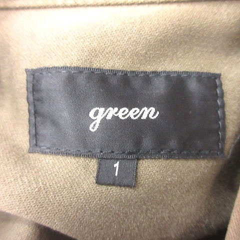 グリーン green ミリタリージャケット 長袖 1 カーキ /MS レディース_画像5