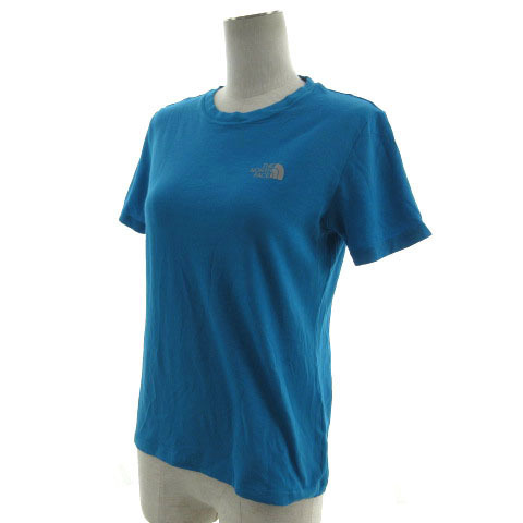 ザノースフェイス THE NORTH FACE S/S DACRONQD MAXIFRESH CREW Tシャツ 半袖 NTW30977 ロゴプリント ブルー系 青系 L_画像4