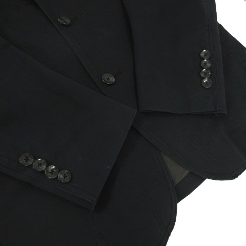 ダナキャランニューヨーク DKNY ジャケット スタンドカラー テーラードカラー 2way 切替え コットン混 ブラック 黒 M メンズ_画像6