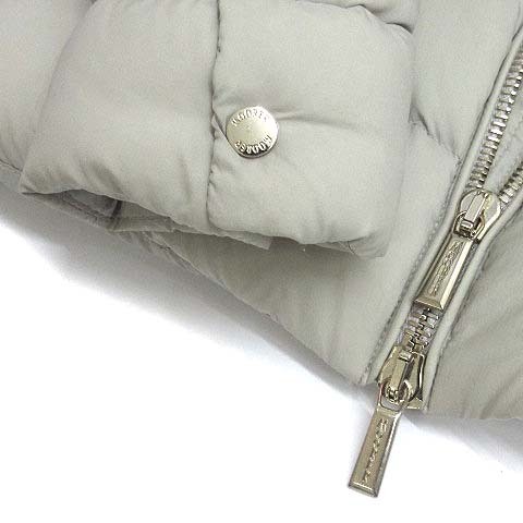 m-re-MOORER stretch down jacket real fur A line ivory series 40 domestic regular lady's 