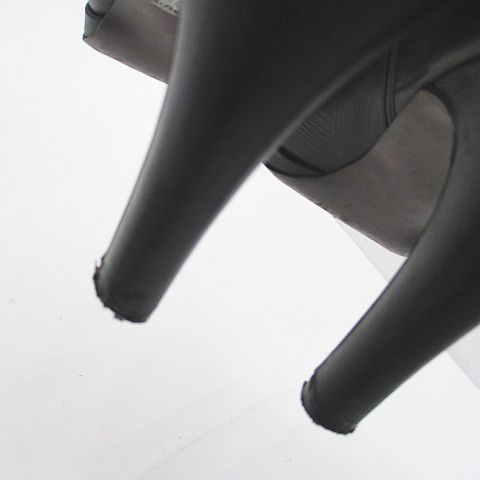 ギルドジャコモギャラリー GUILD JACOMO GALLERY ニーハイブーツ バックスリット ベルトデザイン 23.5cm ブラック 黒系 レザー 日本製 レデの画像6