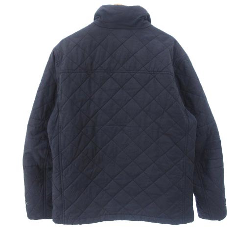 ランズエンド LANDS' END キルティングジャケット 中綿 ジップアップ コットン ネイビー 紺 M アウター ■GY11 メンズ_画像2