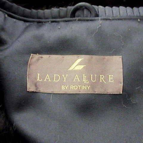 サガミンク LADY ALURE ミンク 毛皮 ショート丈 コート リアルファー ジャケット 高級 上質 11 Mサイズ ダークブラウン ■GY09 レディース_画像4