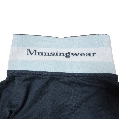 マンシングウェア MUNSINGWEAR ポロシャツ ゴルフ ウエア 長袖 鹿の子 ワンポイント L 紺 ネイビー ■GY08 X メンズの画像6