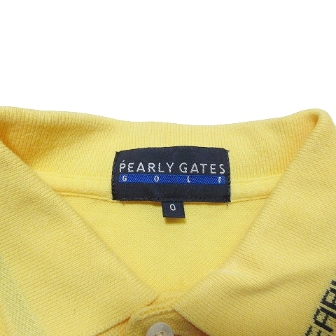 パーリーゲイツ PEARLY GATES ポロシャツ ゴルフ ウエア 半袖 刺繍 0 S 黄色 ■GY08 X レディース_画像8