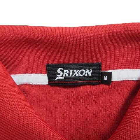  Srixon SRIXON прекрасный товар рубашка-поло одежда для гольфа короткий рукав контрольно-измерительный прибор Logo .? M красный красный #GY08 X мужской 