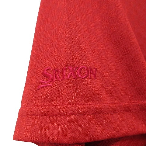  Srixon SRIXON прекрасный товар рубашка-поло одежда для гольфа короткий рукав контрольно-измерительный прибор Logo .? M красный красный #GY08 X мужской 