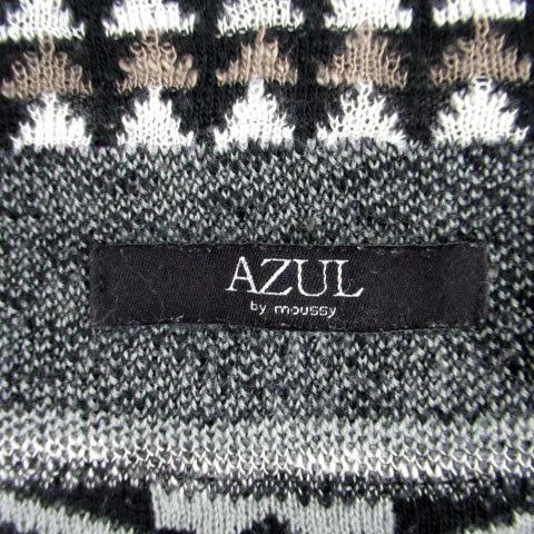  azur bai Moussy AZUL by moussy кардиган средний длина передний открытие шаль цвет neitib рисунок S многоцветный чёрный черный женский 