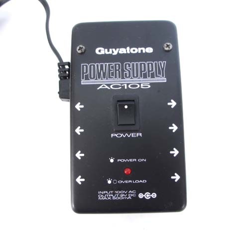 グヤトーン Guyatone パワーサプライ POWER SUPPLY AC105 エフェクター ケーブル3本 通電確認OK ■SG_画像1