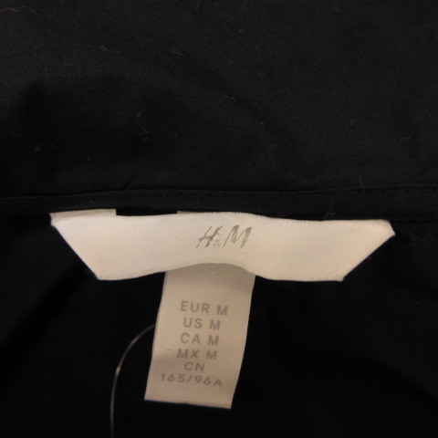 エイチ&エム H&M シャツ ブラウス 長袖 刺繍 黒 M *T882 レディース_画像3