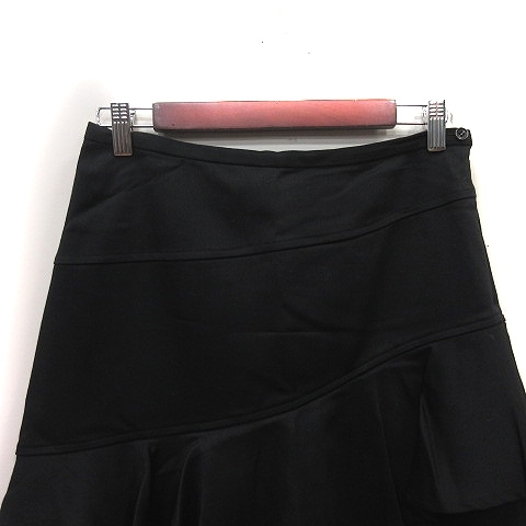 ボナジョルナータ BUONA GIORNATA 台形スカート ミニ ティアード ウール 11 黒 ブラック /YI レディース_画像2