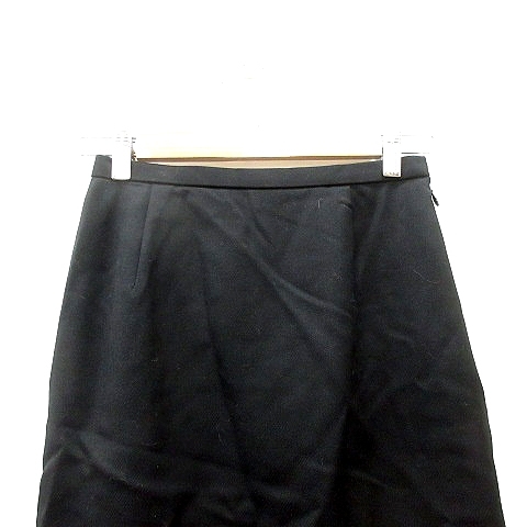 グレース GRACE フィッシュテールスカート タイト ミモレ ロング フリル ウール 36 黒 ブラック /MN レディース_画像3