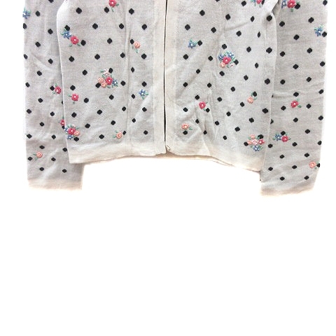  Cynthia Rowley CYNTHIA ROWLEY cardigan knitted dot embroidery wool 2 white ivory /MN lady's 