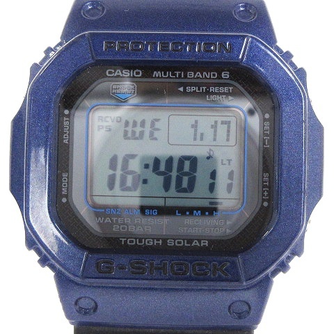 カシオジーショック CASIO G-SHOCK 腕時計 ウォッチ デジタル ソーラー 電波 20気圧防水 GW-M5610U ケース 青 バンド 黒 小物