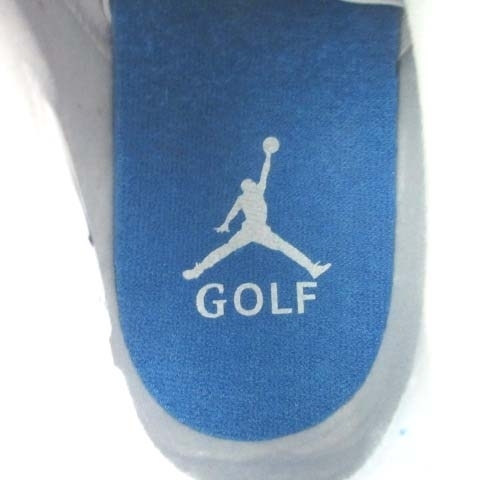 ナイキ NIKE タグ付き AIR JORDAN 4 GOLF MILITARY BLUE ゴルフ シューズ 27cm 青 ブルー ■U90 メンズ_画像6