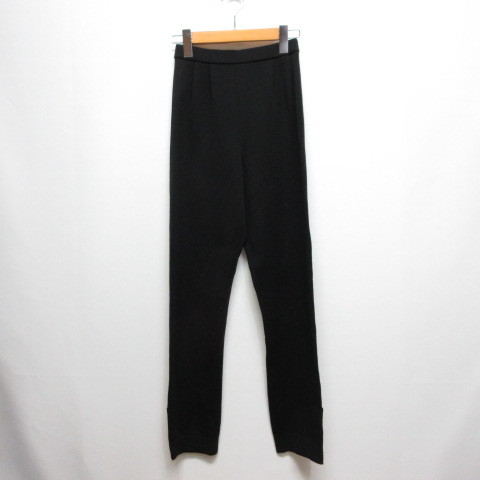  Queens Court QUEENS COURT knitted cardigan pants setup black black wool 100% made in Japan lady's 