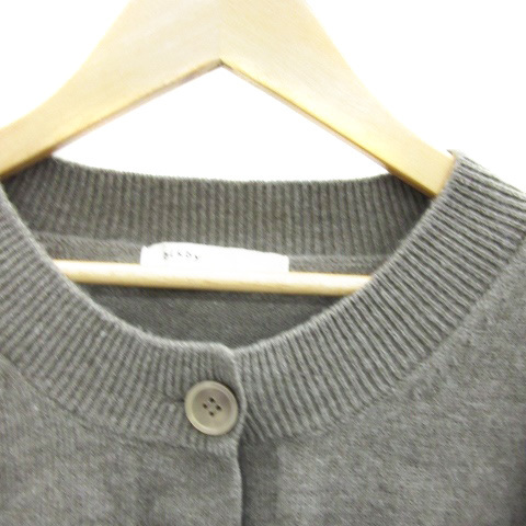  black bai Moussy BLACK by moussy blkby cardigan middle height crew neck wool F gray ju/YM32 lady's 