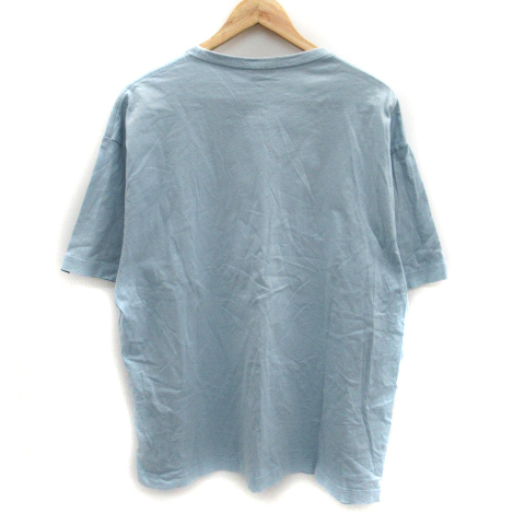 アルファ ALPHA Tシャツ カットソー 半袖 ラウンドネック L ライトブルー 水色 /SM25 メンズ_画像2